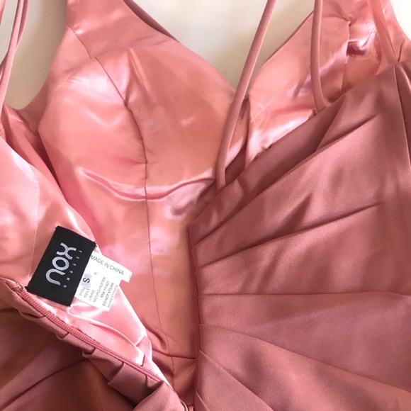 NWT Nox Anabel - 8347 V-Neck Long Evening Gown with high side slit, S (4-6) - Picture 6 of 12